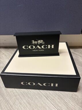 Coach Black and Cream Branded Presentation Box